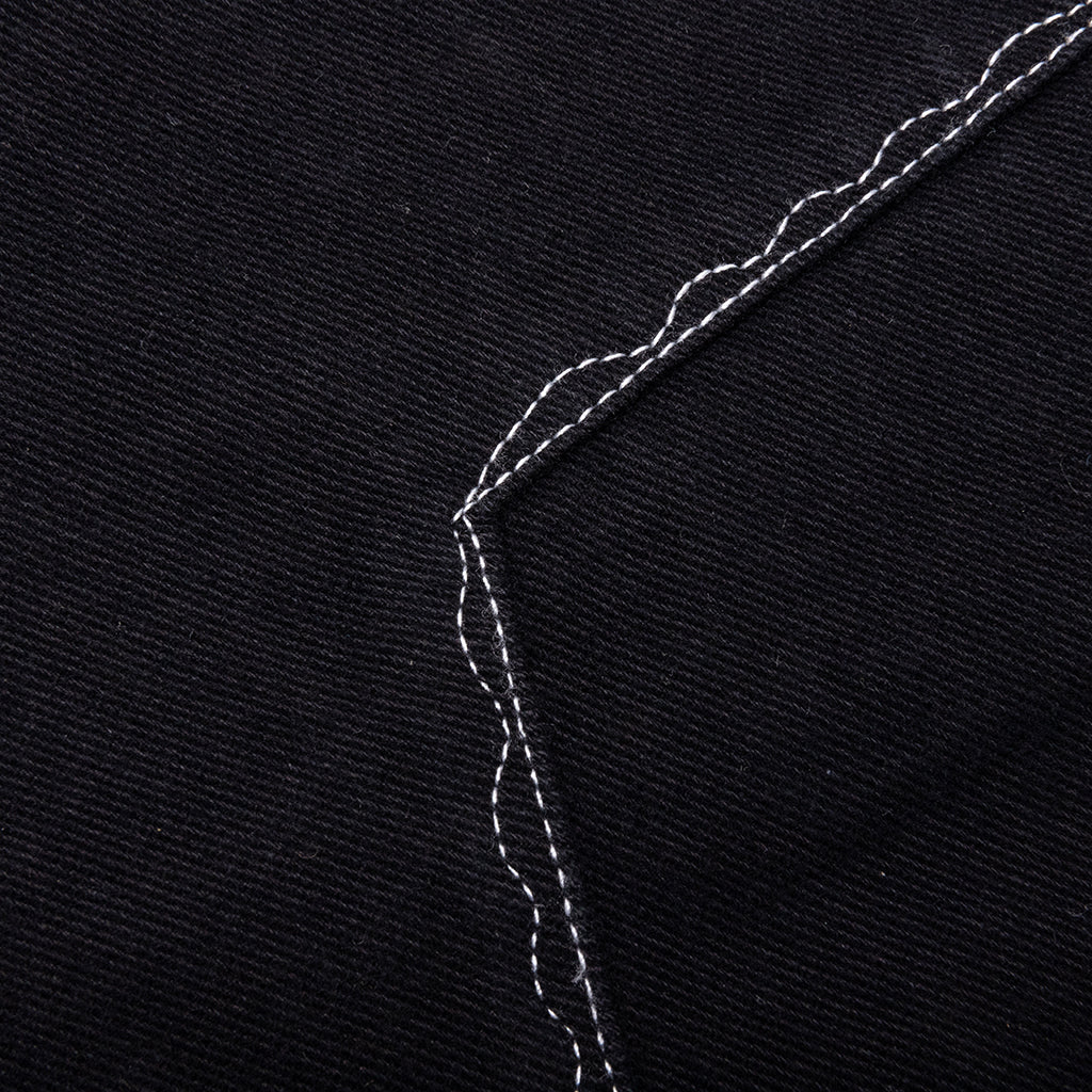 Messy Stitched Work Pants Black