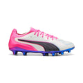 PUMA King 20 Ultimate FG AG Firm Ground Artificial Ground Mens Soccer Cleats White Pink Aqua