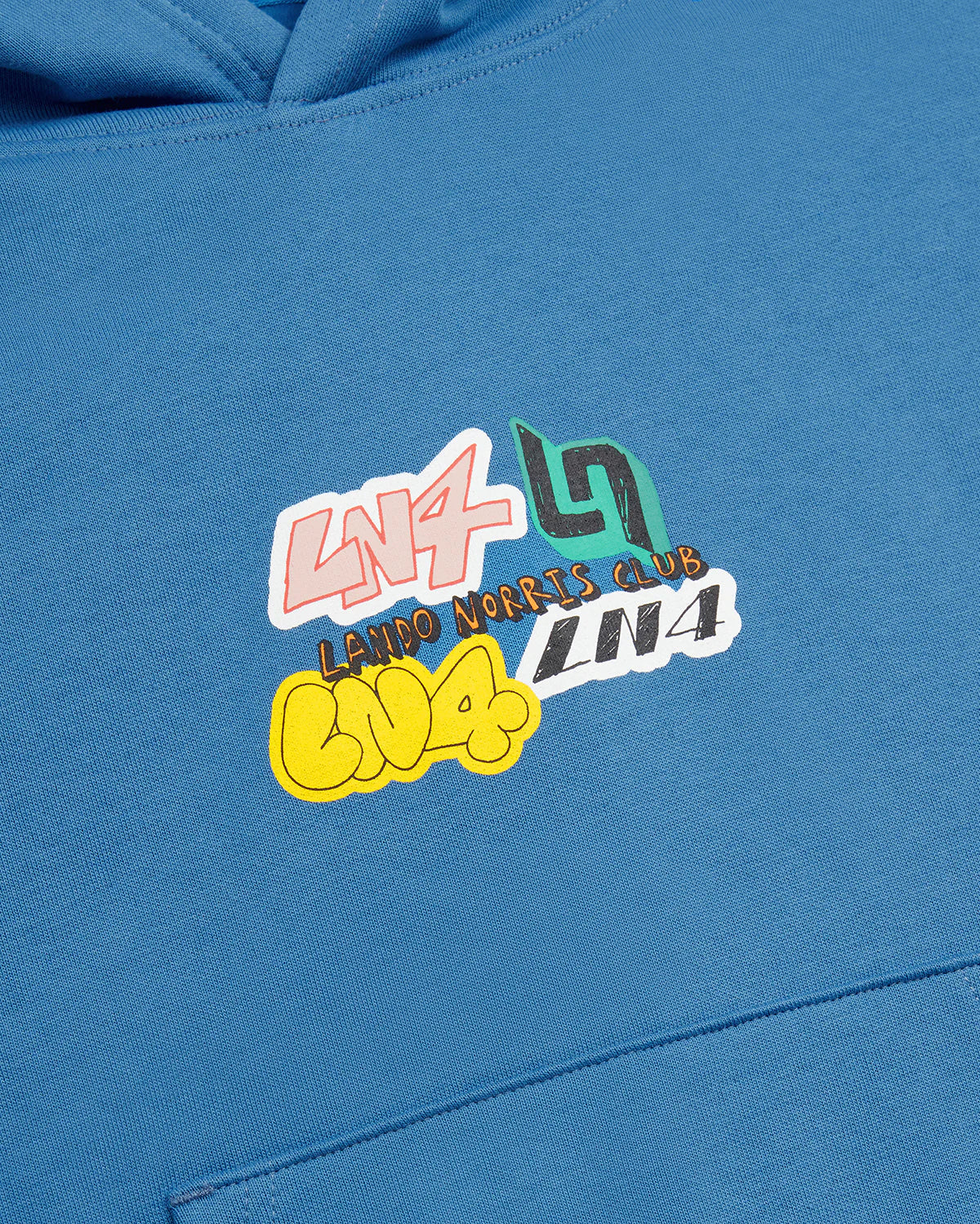 KIDS STICKER HOODIE BLUE