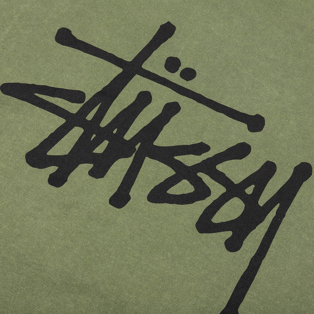 Basic Stussy Pig Dyed L S Tee Olive