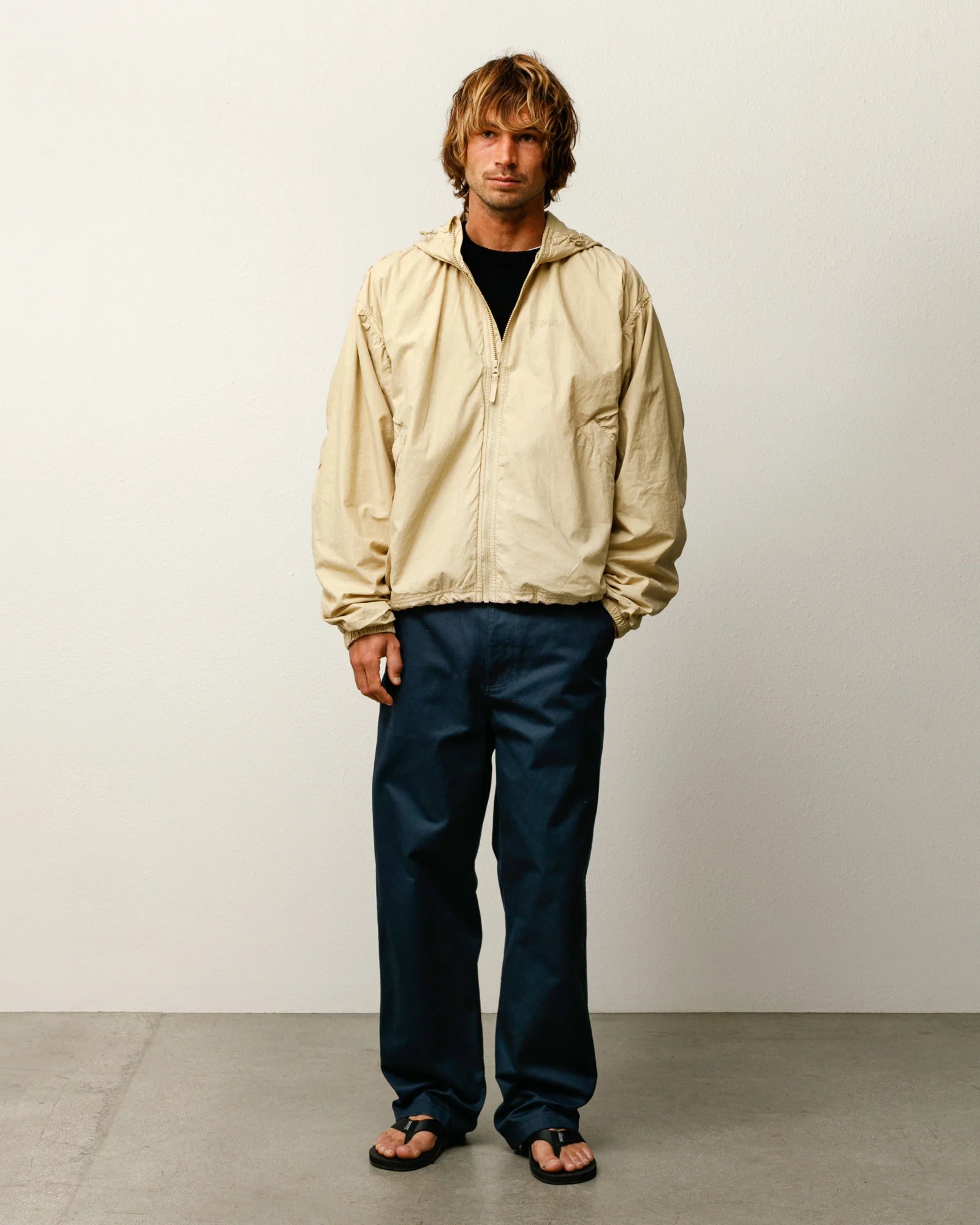 DOUBLE COTTON HOODED JACKET