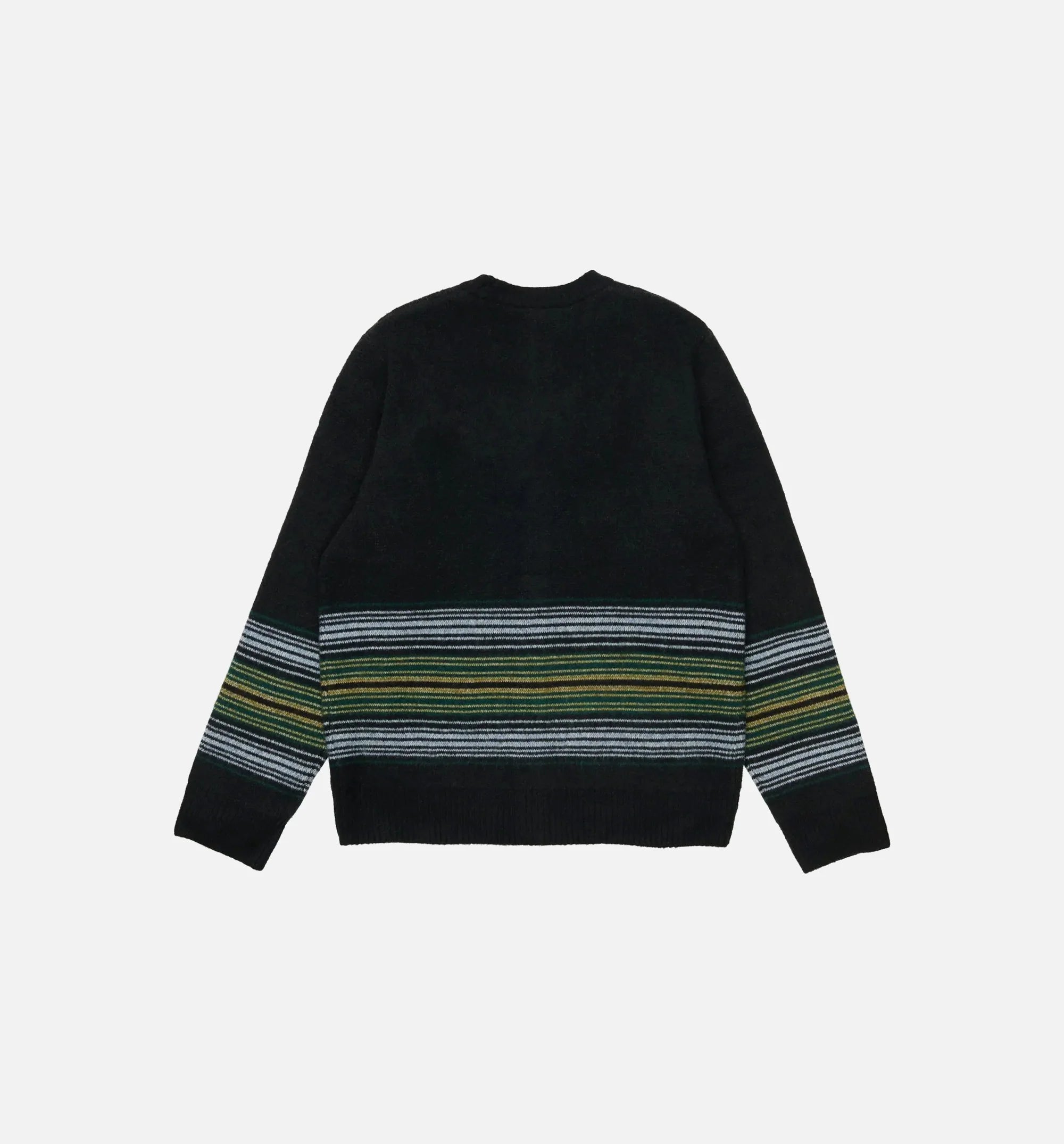 Dillon Stripe Cardigan Mens Sweater Black