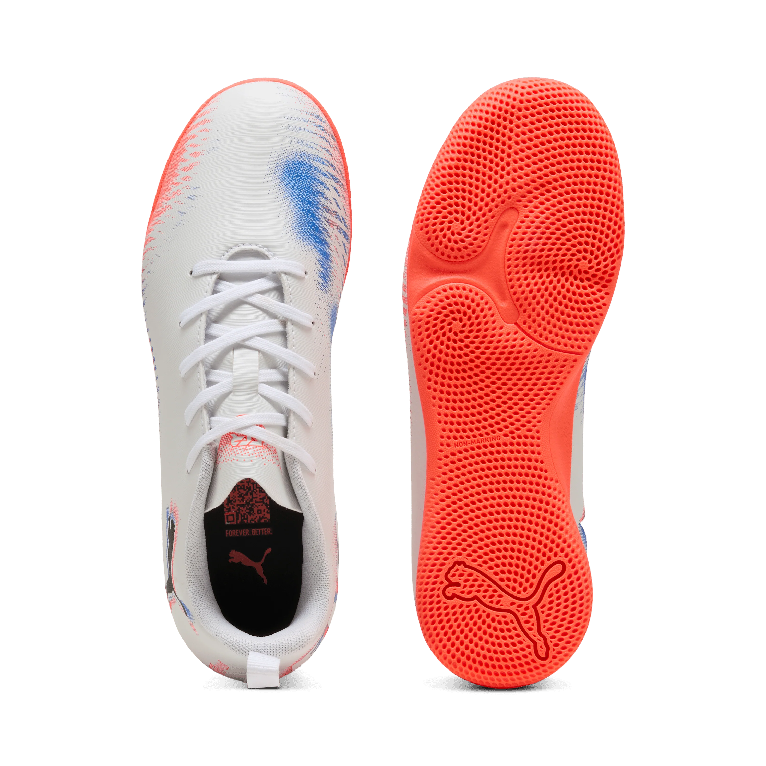 PUMA Future 8 Play Kids Indoor Shoes White Black