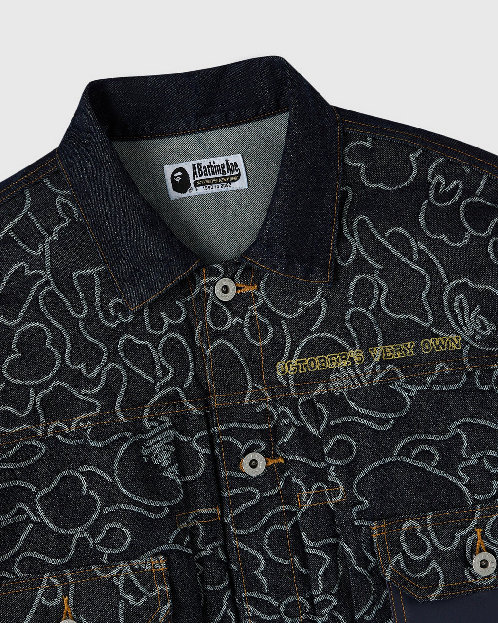 BAPE Neon 1st Camo Denim Jacket Indigo