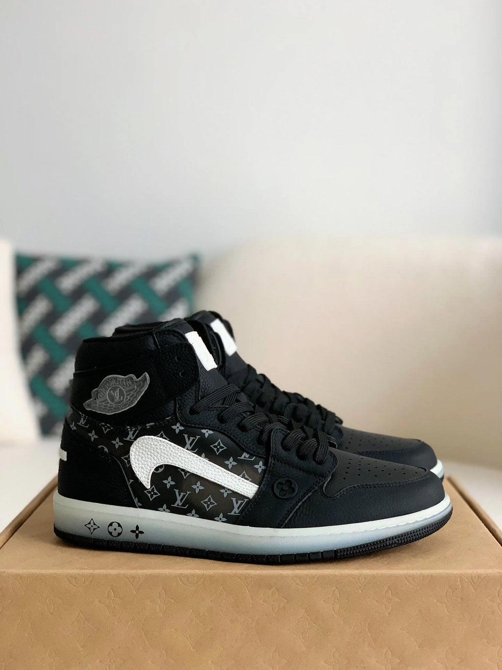 Nike Air Jordan 1 x LV Triple Black Monogram Edition