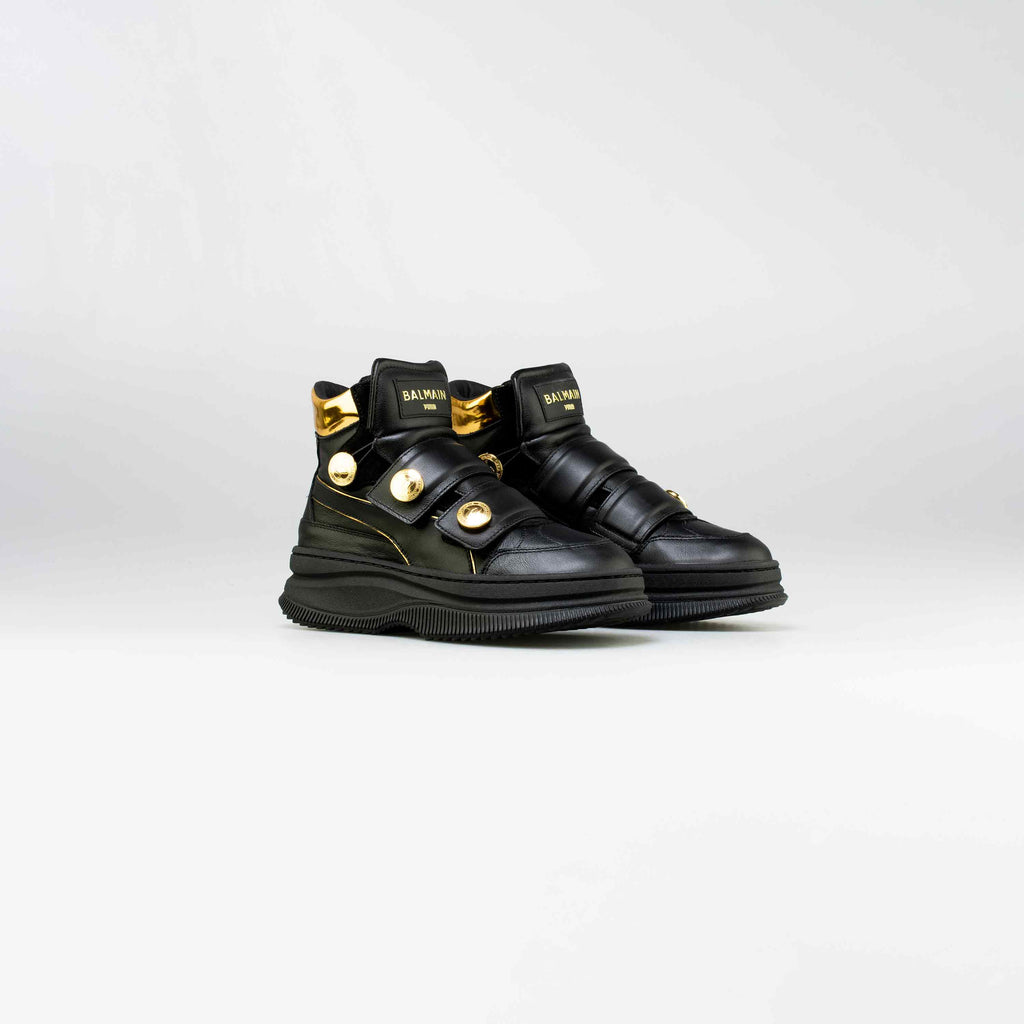 Balmain X Puma Deva Straps Womens Lifestyle Shoe Black Gold