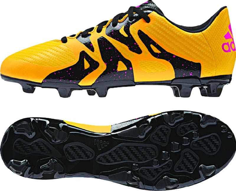 adidas X 153 FG AG Youth Soccer Cleats Gold Black Pink