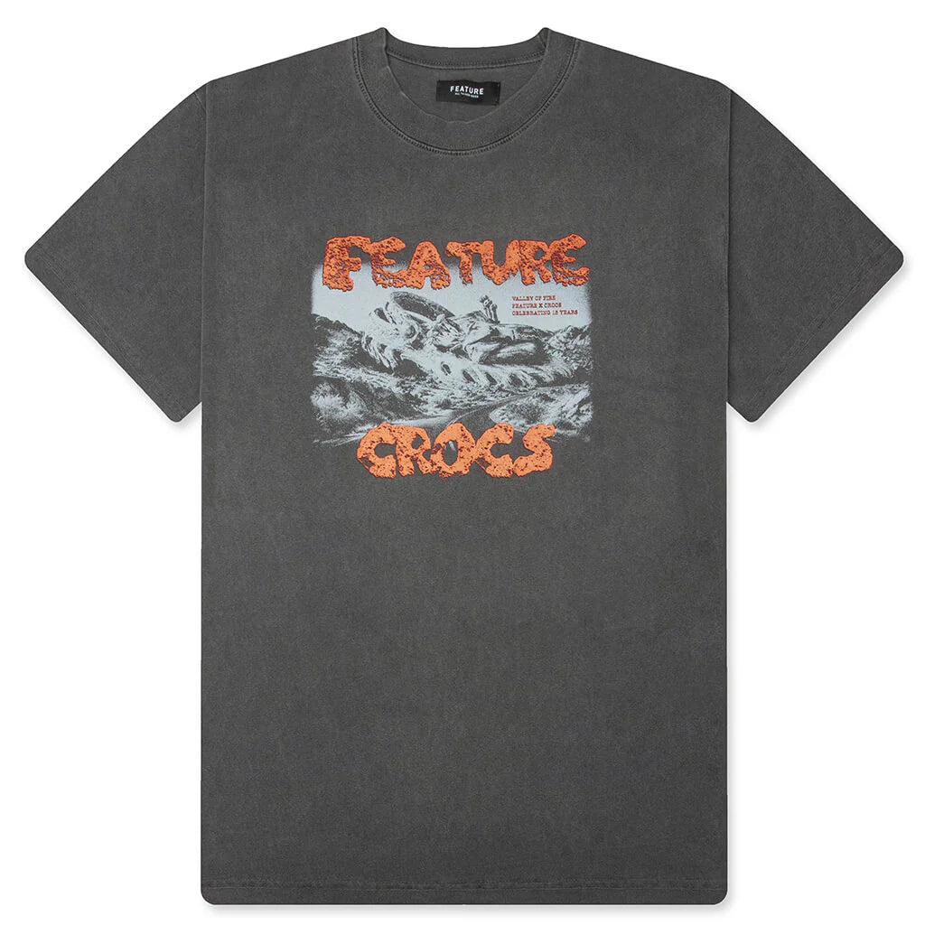 FEATURE x Crocs Valley of Crocs Tee Pigment Black