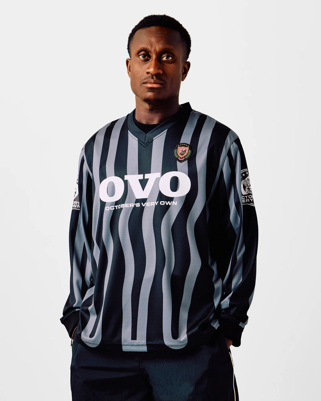 Stripe Soccer Jersey Vibrant Blue