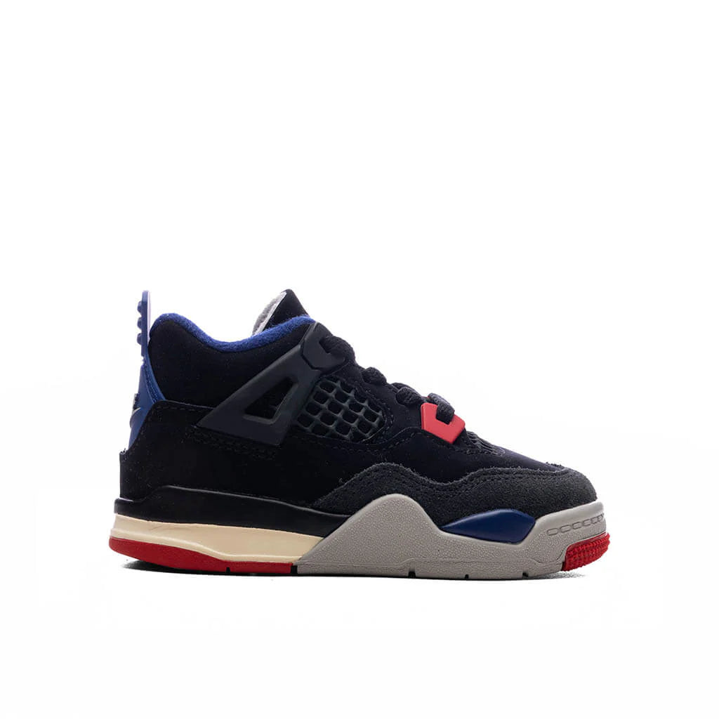Air Jordan 4 Retro Rare Air TD Black Fire Red Deep Royal Blue