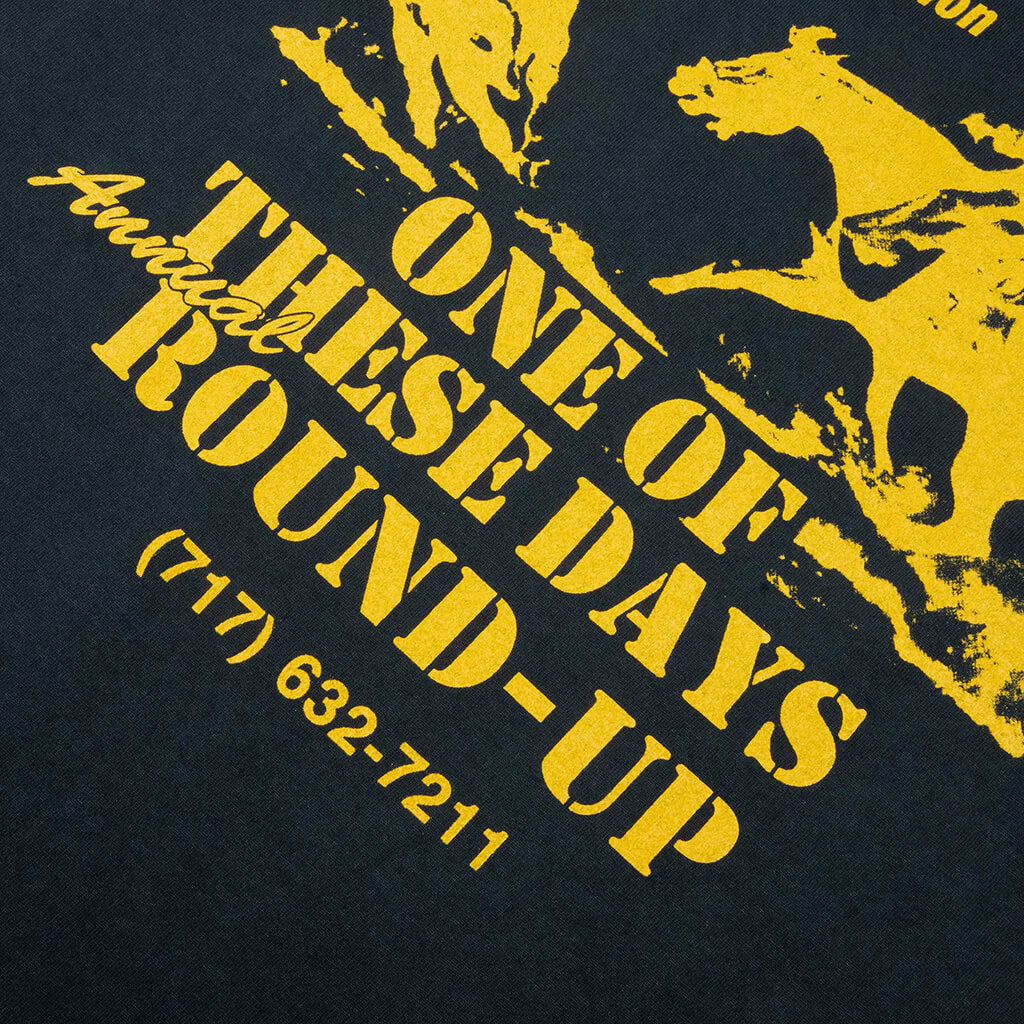 Round Up T Shirt Washed Black