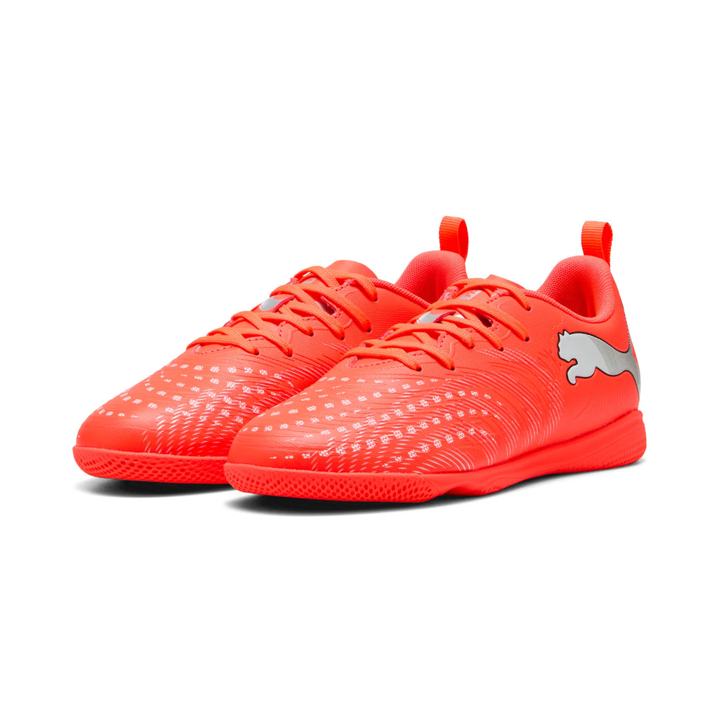 PUMA Future 9 Play IN Indoor Youth Soccer Shoes Red White Black