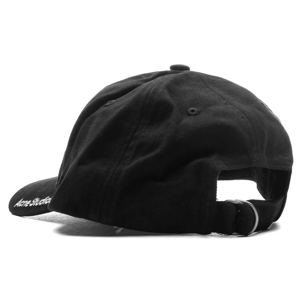 Embroidered Logo Baseball Cap Black