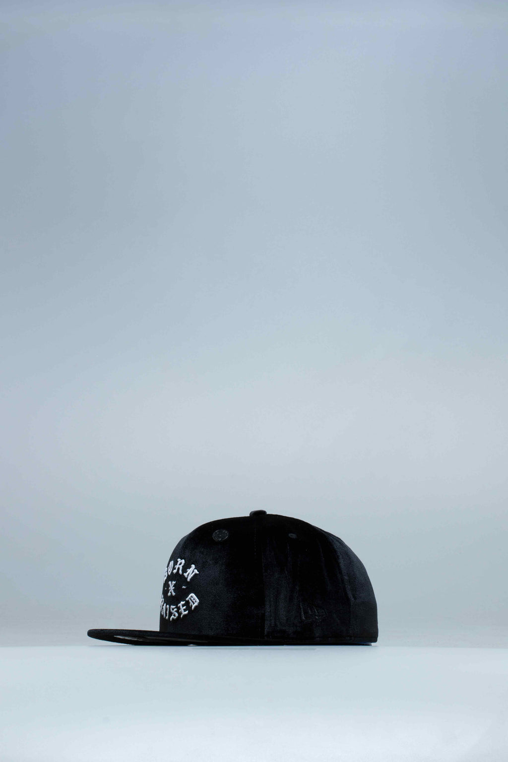 New Era X Born and Raised Velour Rocker Fitted Hat Black