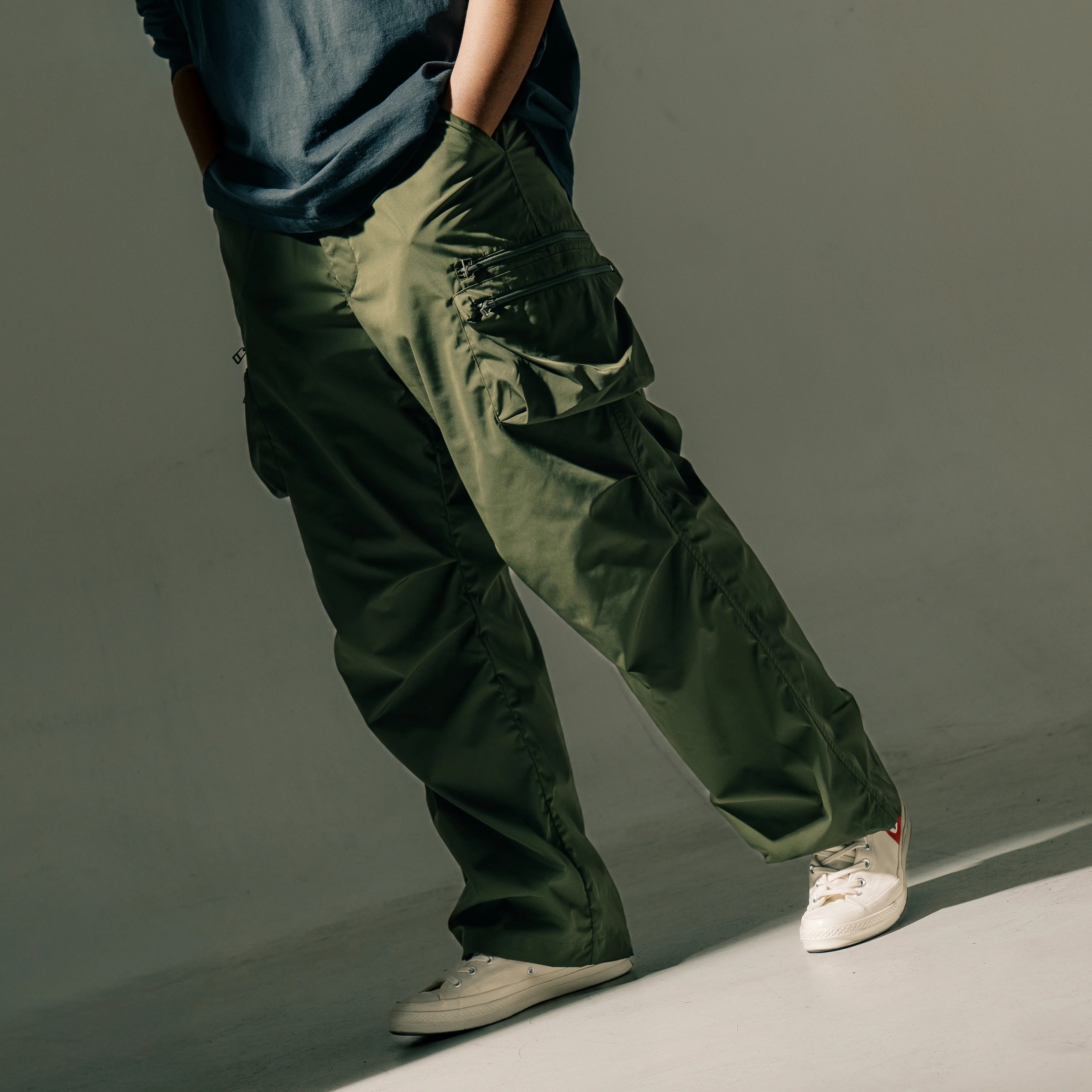 Simon Parachute Utility Pant Green