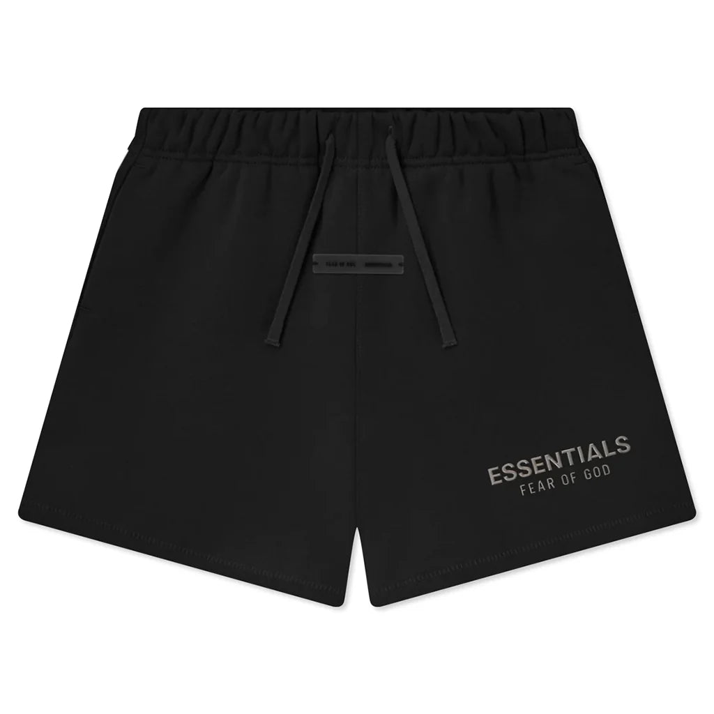 Kids Fleece Soccer Short Jet Black