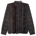 Over Dyed Ribbon Wide Shirt Brown