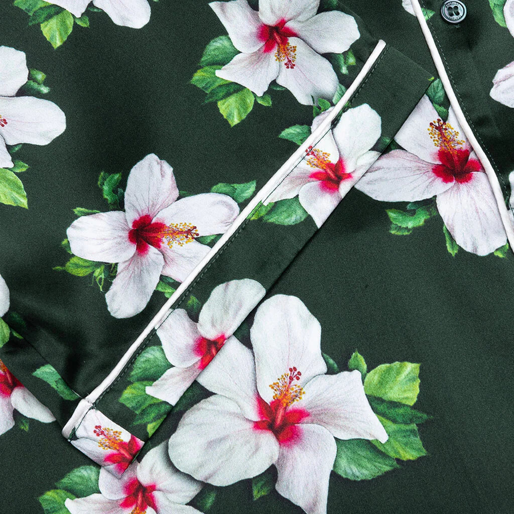 Howard Hawaiian Silk Shirt Green