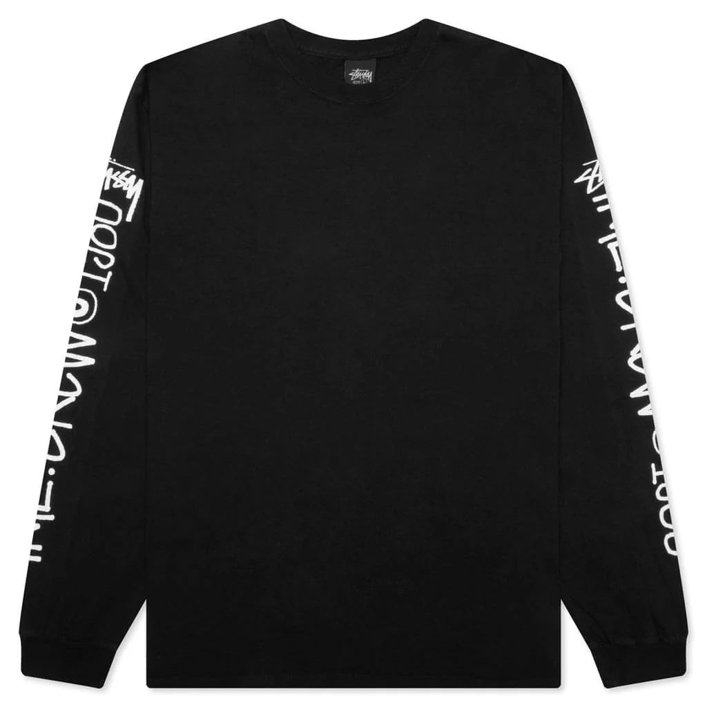 International Crew Pigment Dyed L S Tee Black