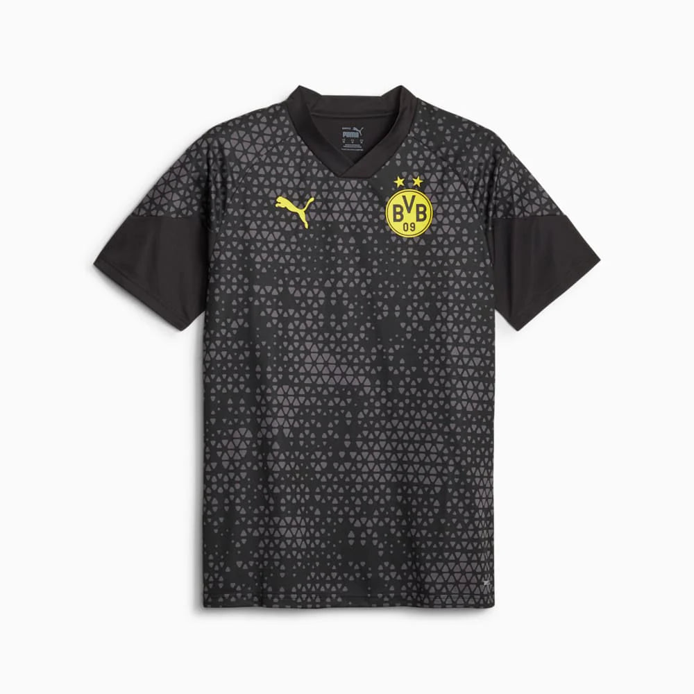 PUMA Borussia Dortmund Training Jersey Black Cyber Yellow