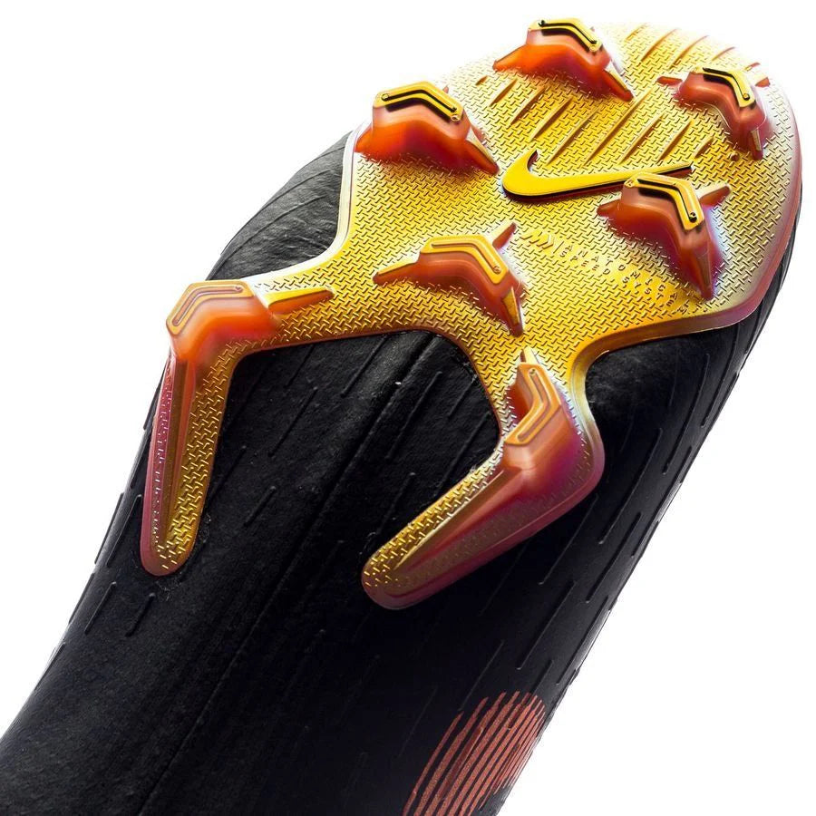 Nike Mercurial Vapor 12 Elite FG Firm Ground Mens Soccer Cleats Black Total Orange