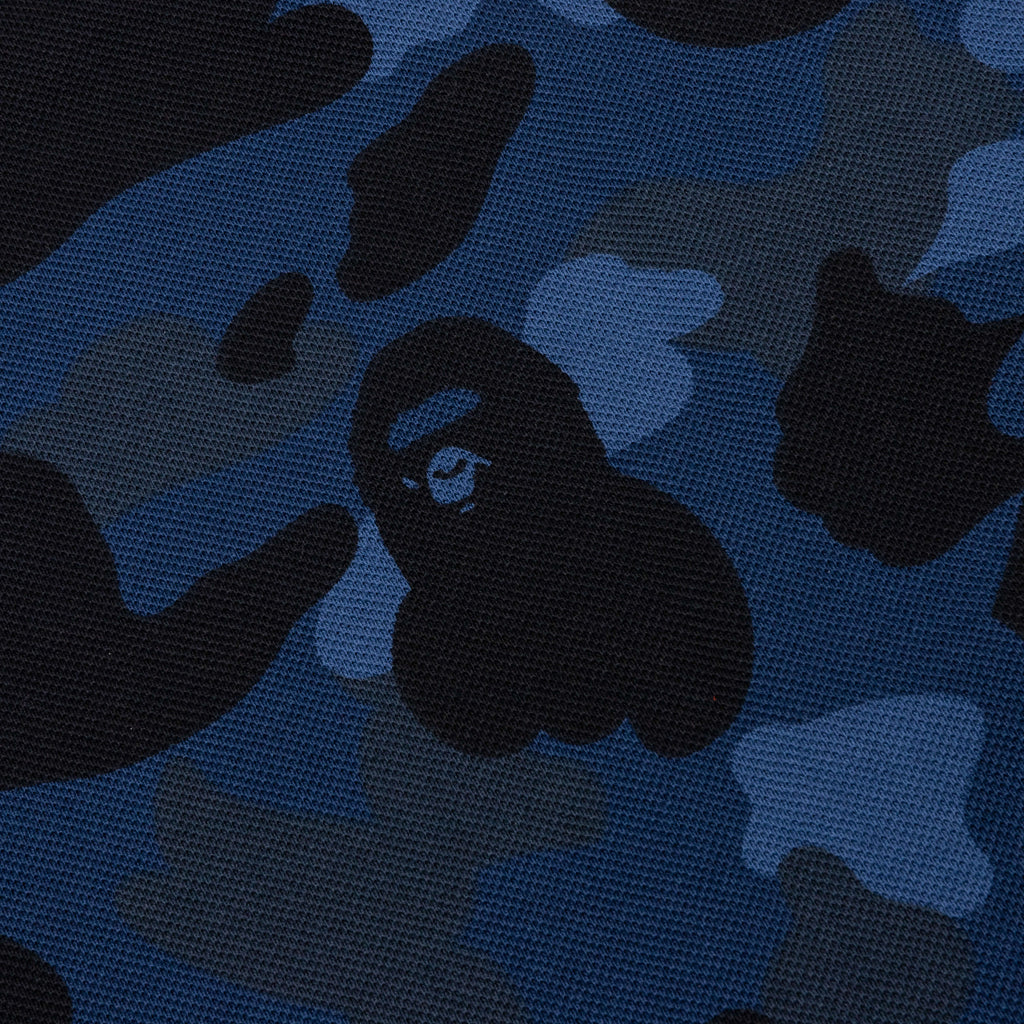 Color Camo Large Ape Head Relaxed Fit Polo Shirt Navy