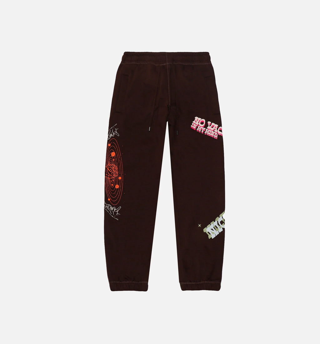 No Vacancy Fleece Jogger Mens Pant Brown