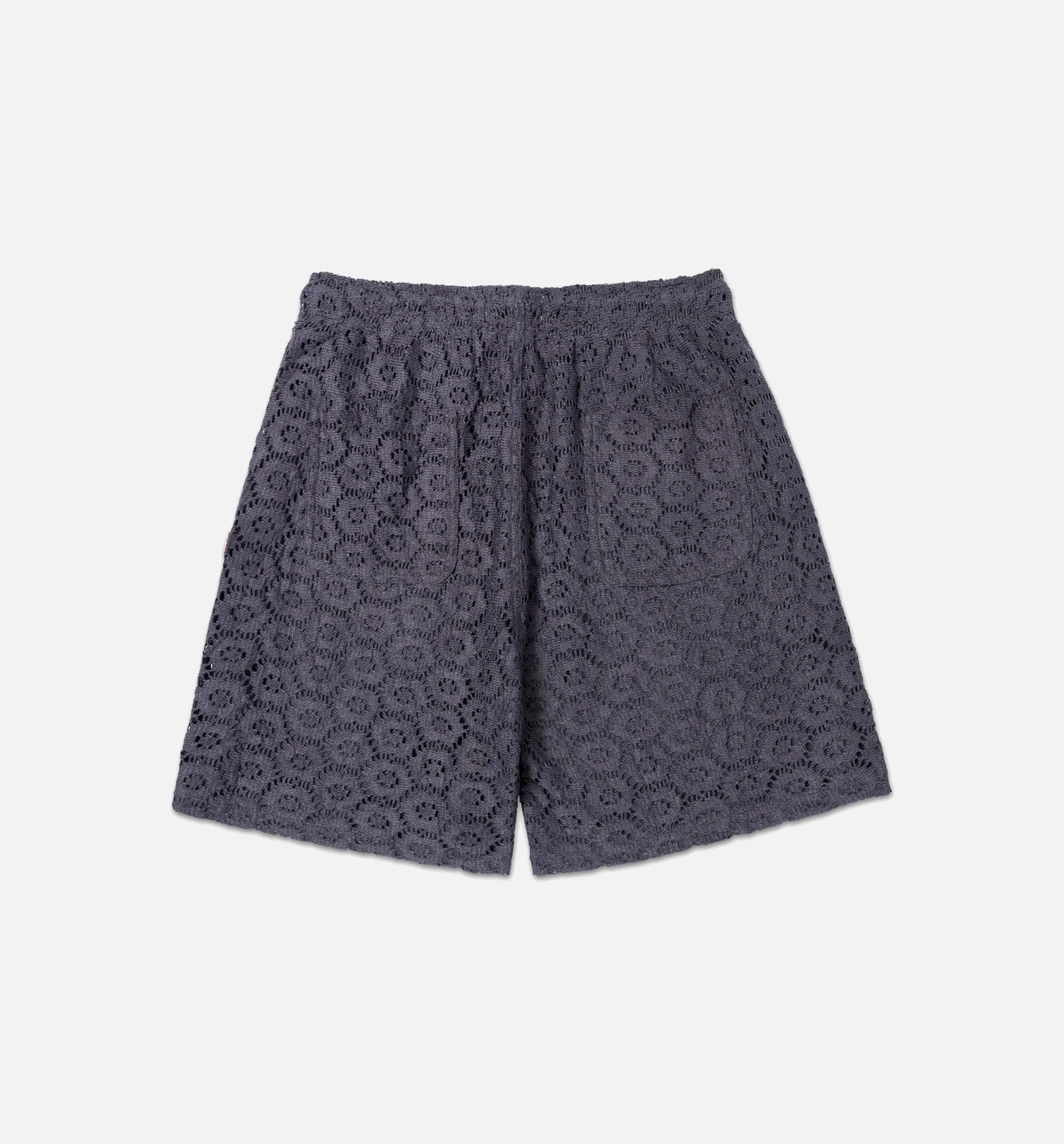 Crochet Mens Shorts Black