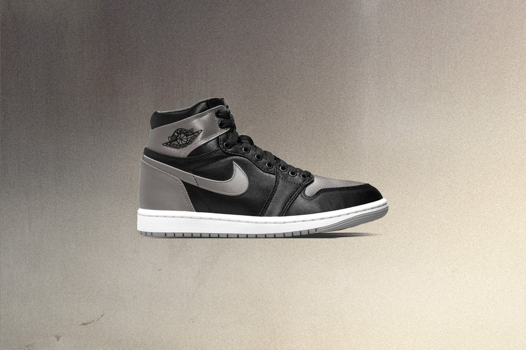 Womens Air Jordan 1 Retro High OG Satin Shadow Black Medium Grey White