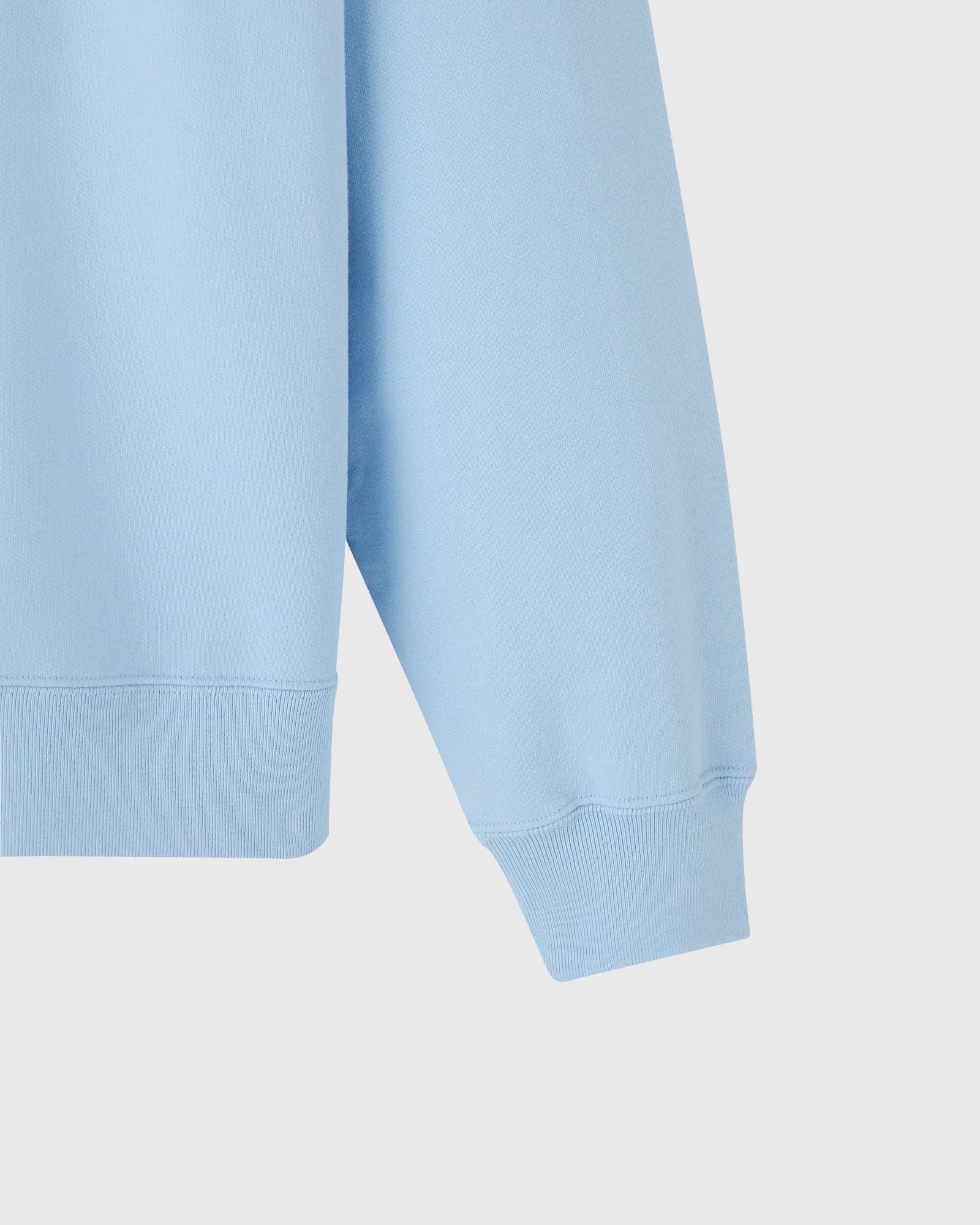 Classic Quarter Zip Mockneck Sweatshirt Light Blue