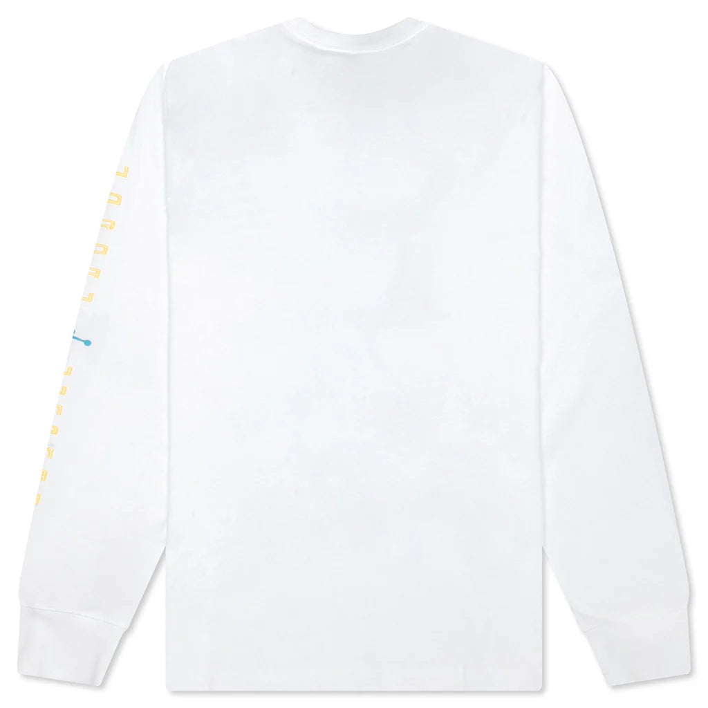 Brooklyn AJ11 Graphic L S Tee White
