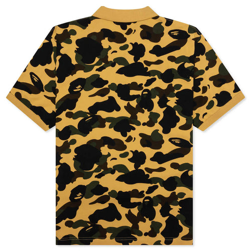 1st Camo One Point Relaxed Fit Polo Yellow