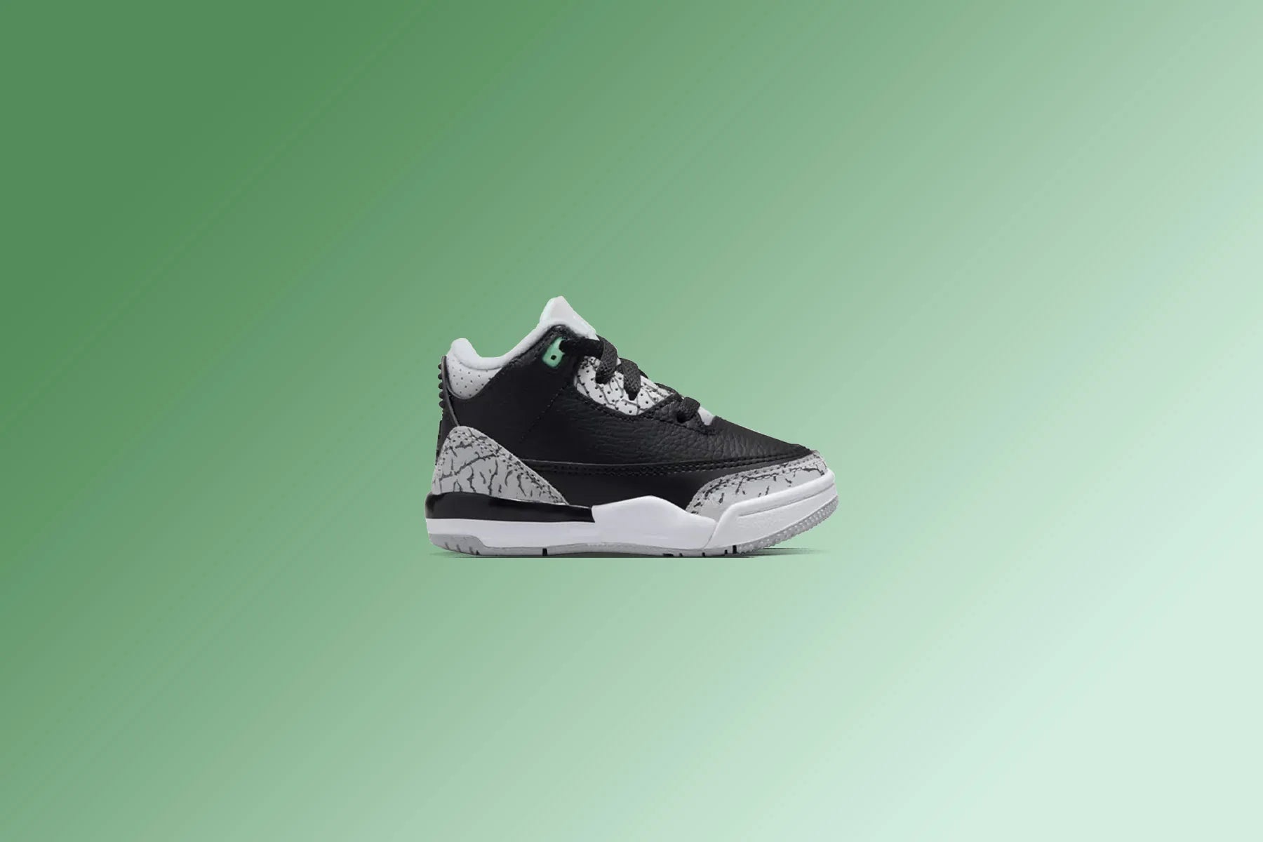 Air Jordan 3 Retro Green Glow TD Black Green Glow Wolf Grey