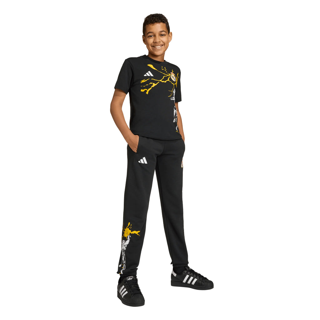 adidas Real Madrid Avengers Youth Soccer Tracksuit Bottoms Black