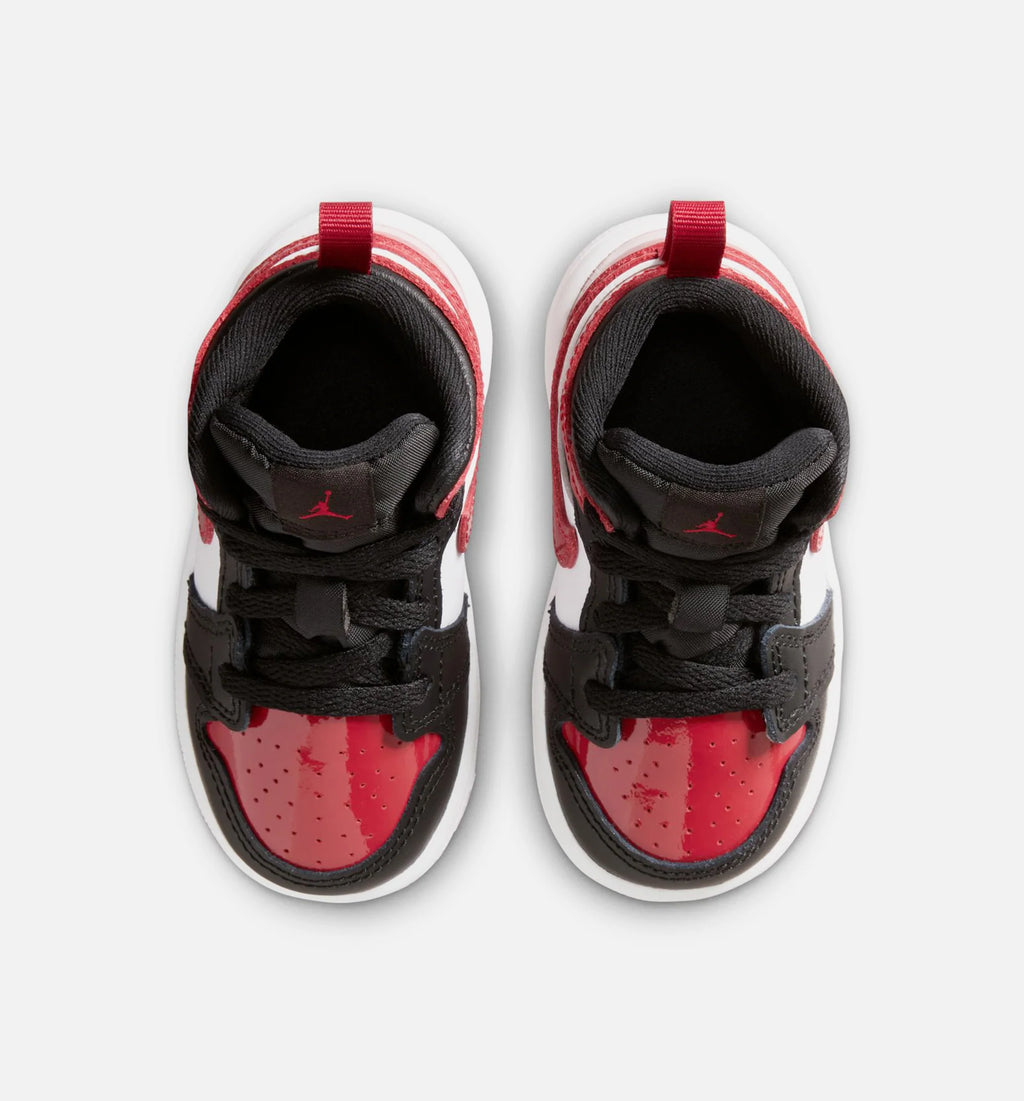 Air Jordan 1 Mid SE Infant Toddler Lifestyle Shoe Black Red