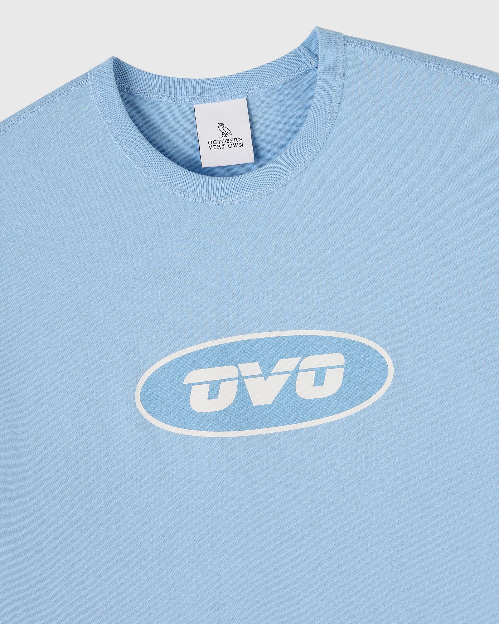 Runner Mesh Print Muscle Tee Light Blue