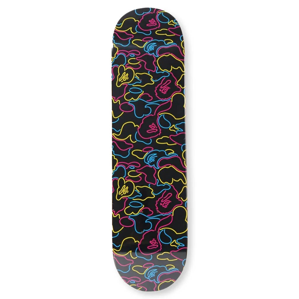 Neon Camo Skateboard Black