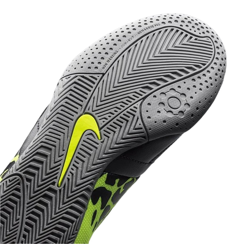 Nike JR Elastico II Indoor Soccer Shoes Dark Charcoal Black Volt Grey