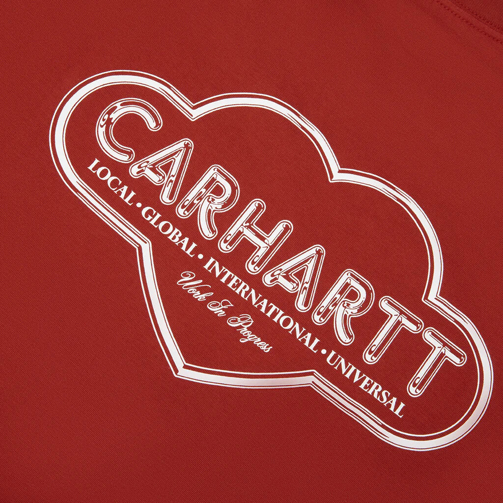 S S Cloud Heart T Shirt Oxide Red