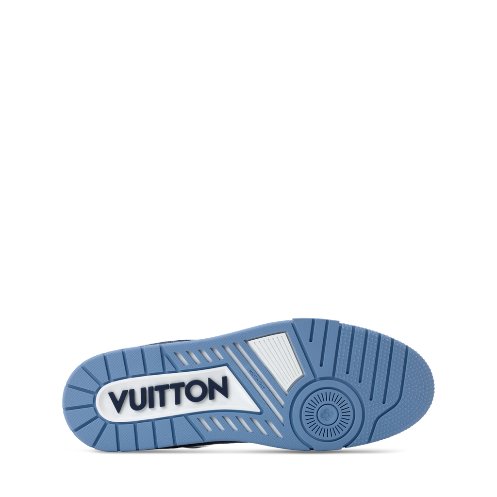 Louis Vuitton LV Trainer Navy Blue Monogram Leather Sneaker