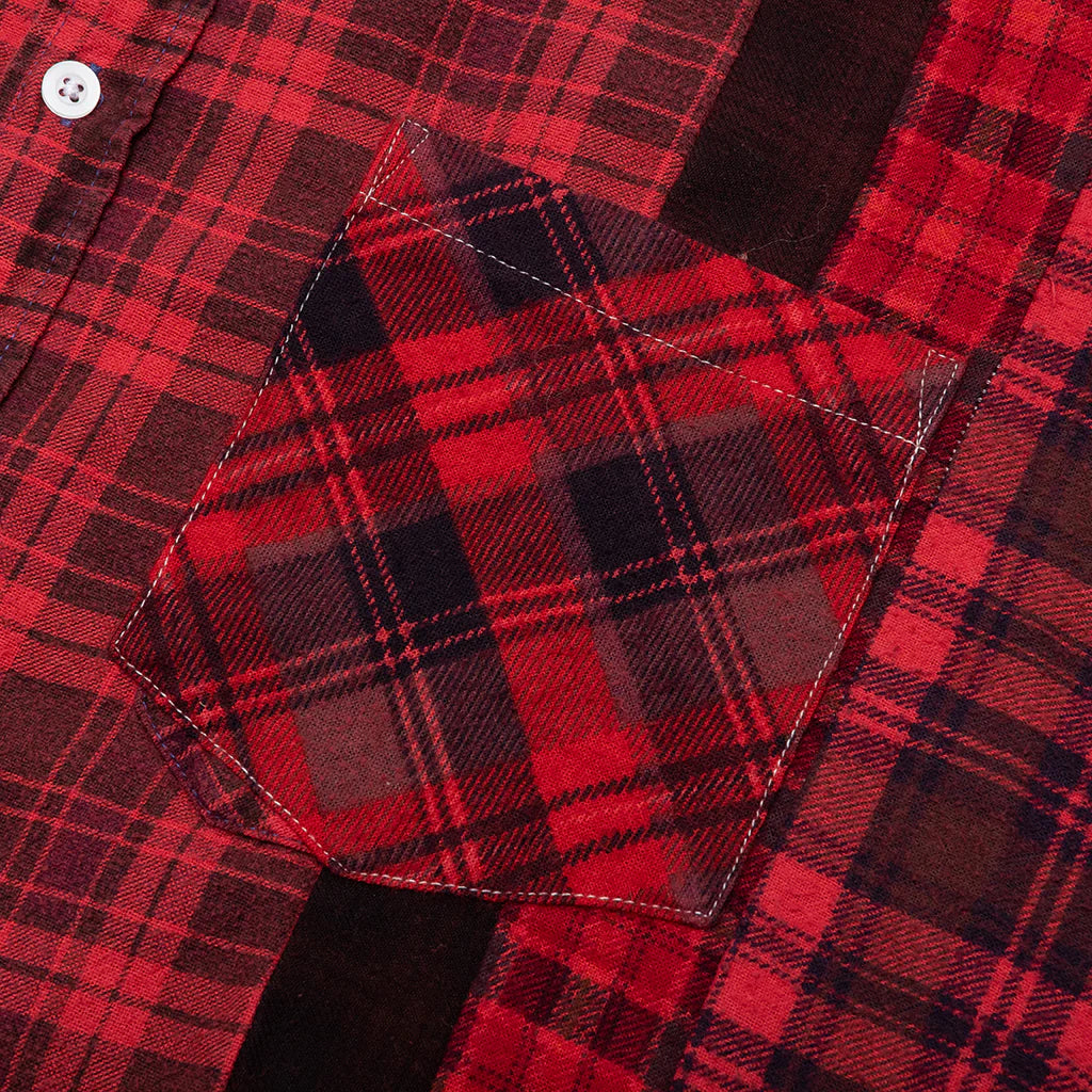 Over Dye 7 Cuts Shirt Red