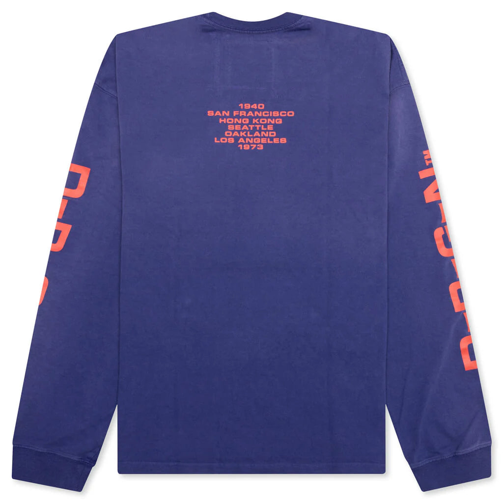 Origins Bleached L S Tee Bleached Blue