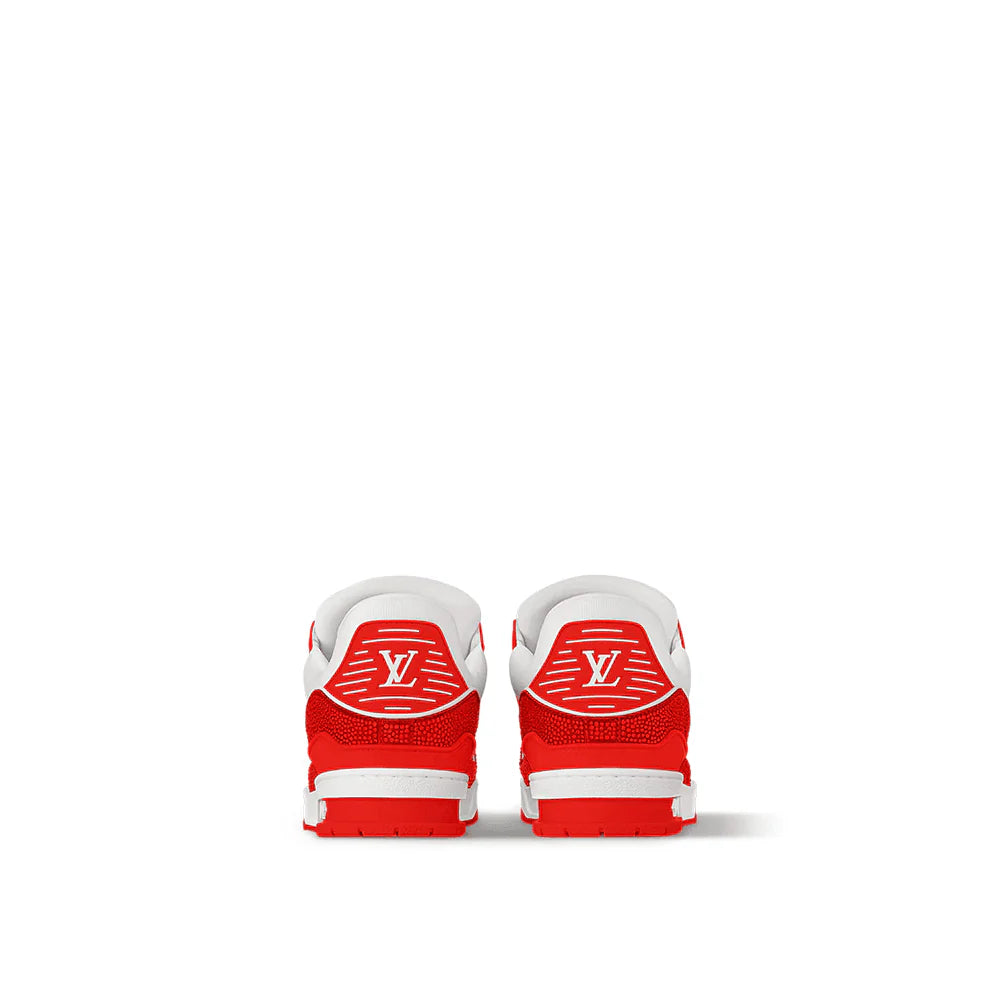 Louis Vuitton LV Trainer Sneaker Red Crystals