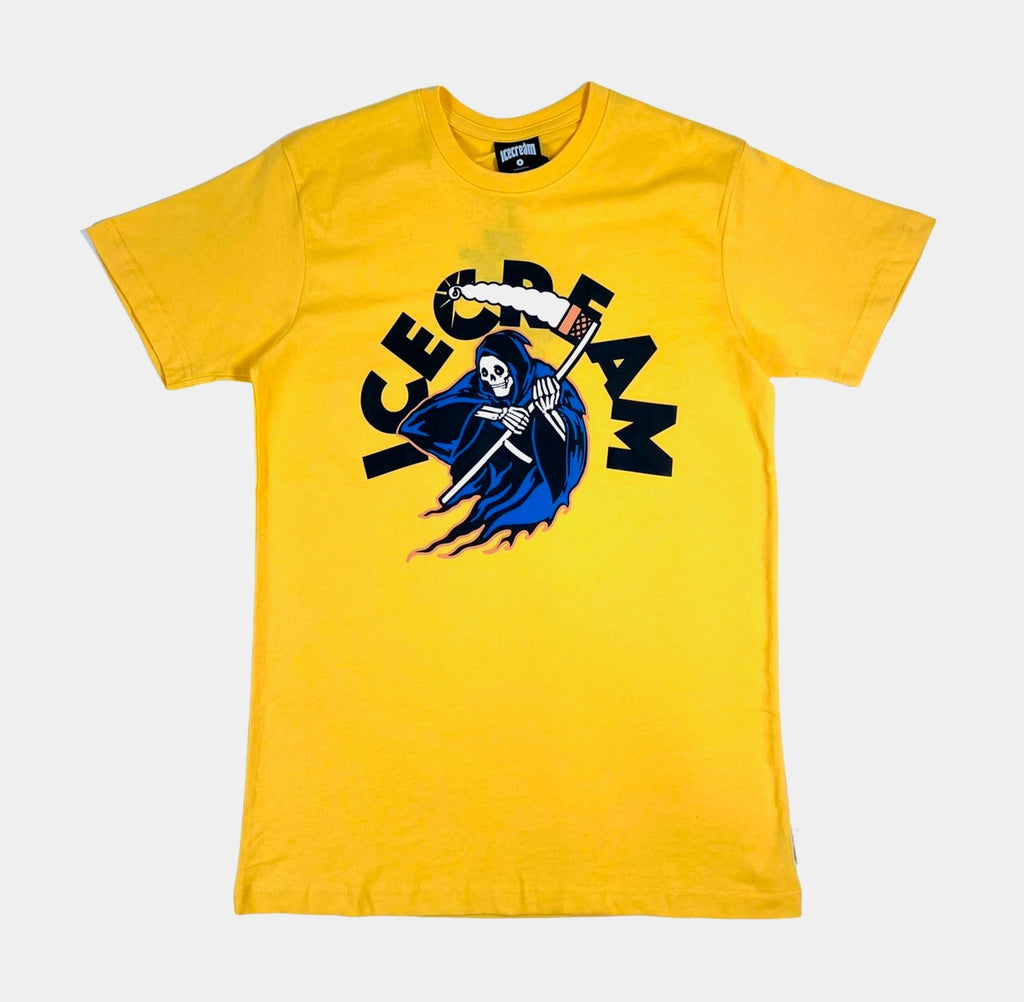 Dont Fear the Reaper Short Sleeve Mens T Shirt Yellow