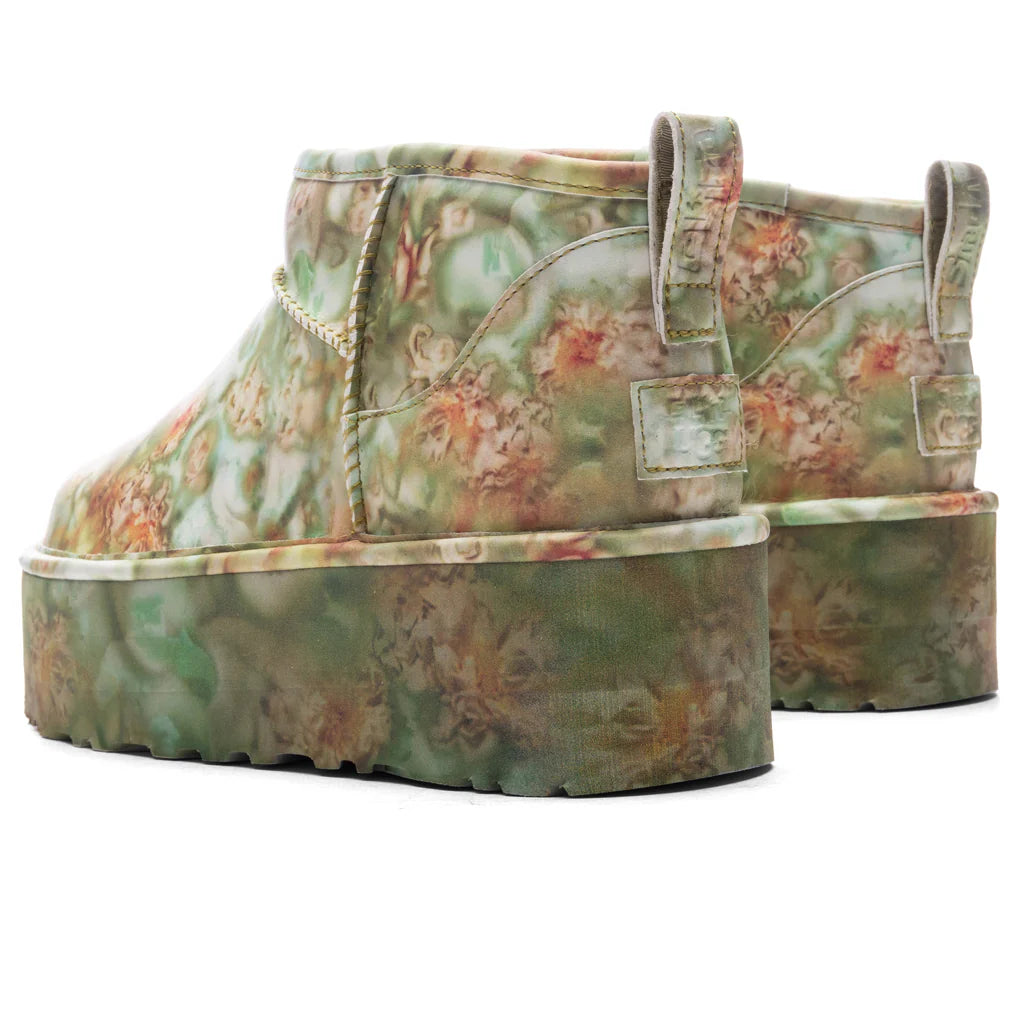 UGG x Collina Strada Classic Ultra Mini Platform Green Floral