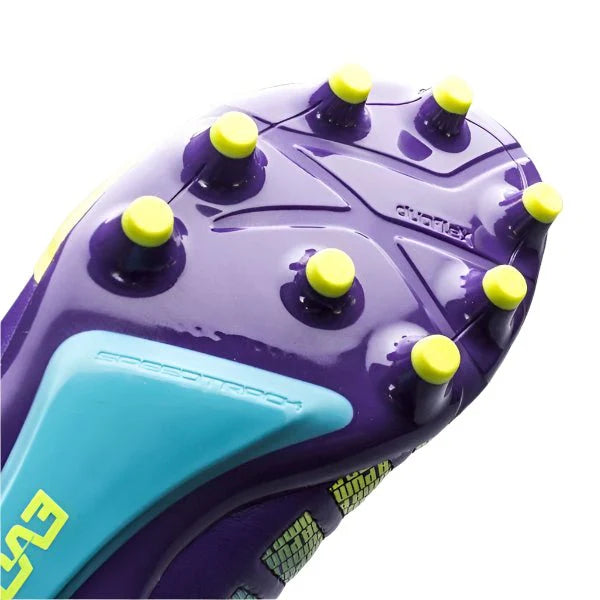 PUMA evoSPEED 13 Leather FG Firm Ground Soccer Cleats Purple Yellow