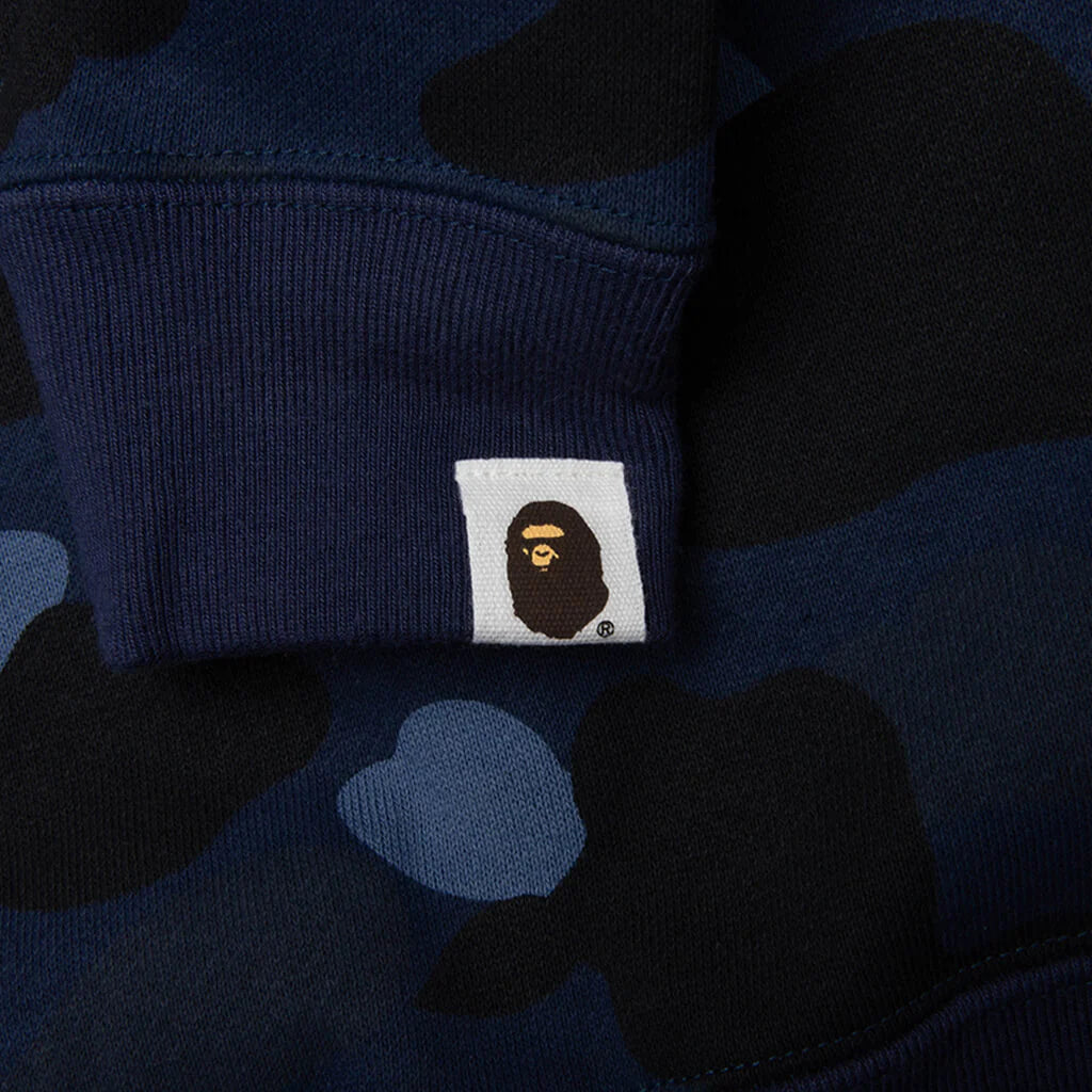 Kids Color Camo Ape Head Relaxed Fit Pullover Hoodie Navy