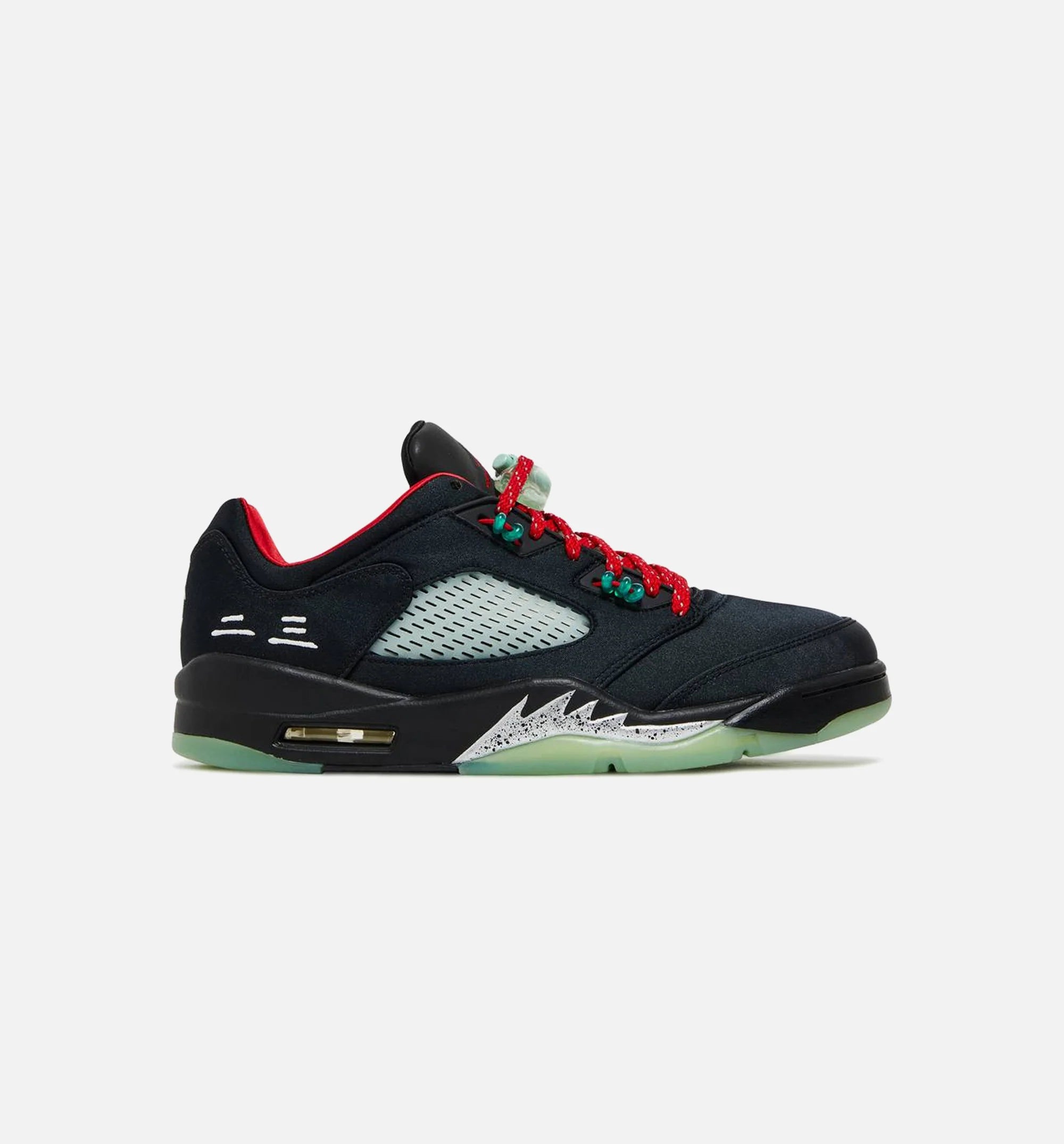 Clot x Air Jordan 5 Low Jade Mens Lifestyle Shoes Black Red Free Shipping
