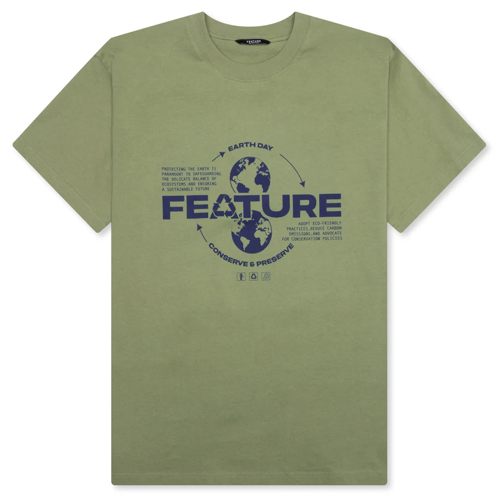 Sustained Earth Tee Oil Green
