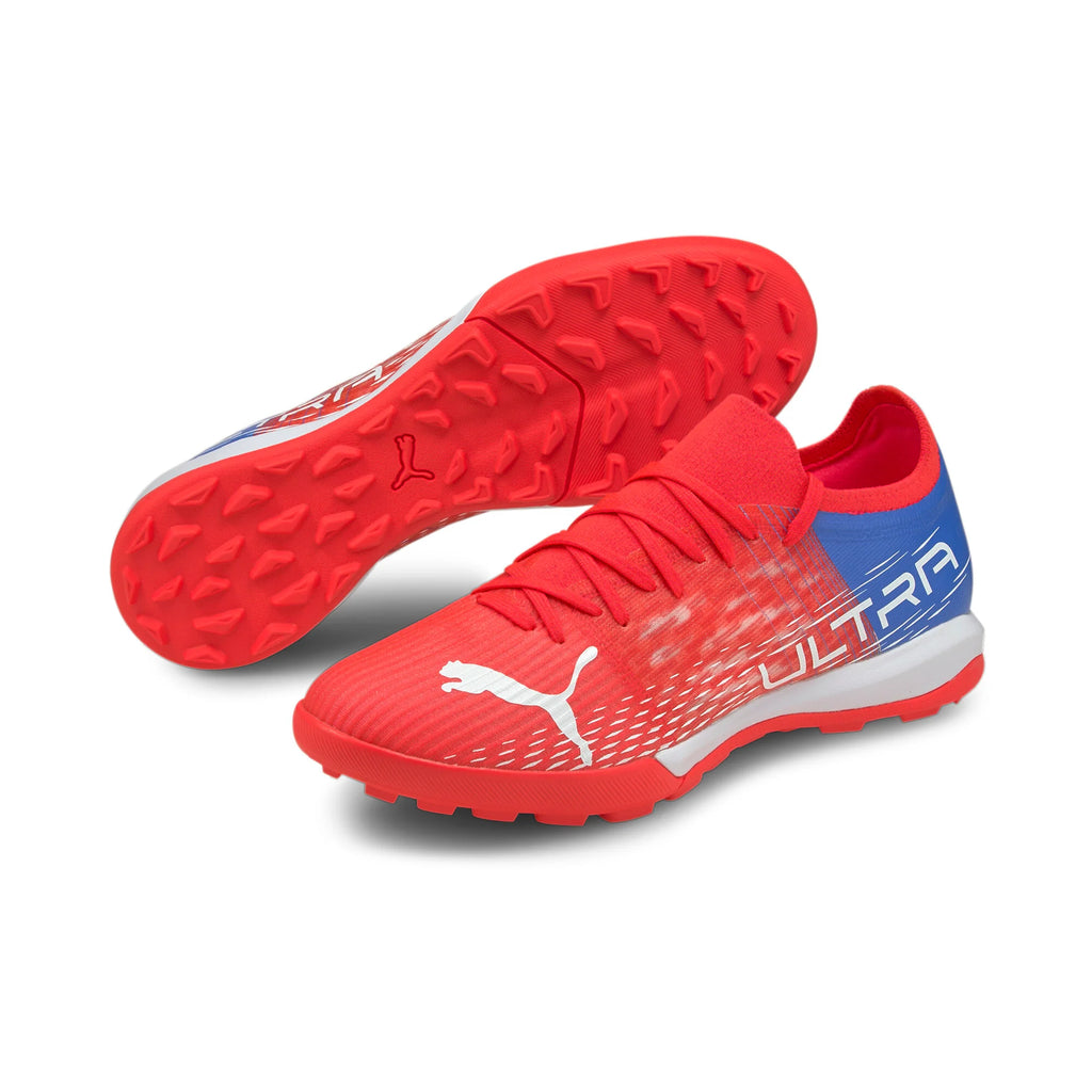 PUMA Ultra 33 TT Turf Soccer Cleats Orange Sublaze White Bluemazing